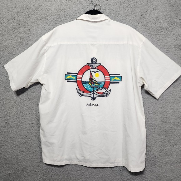 Other - Aruba Vintage Mens Button Short Sleeve Shirt 80's Seans Gentleman Style Captain